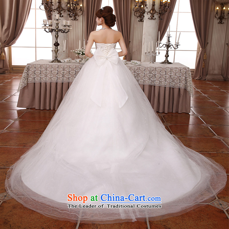 Embroidered bride wedding dresses is large tail 2015 new Korean anointed chest butterfly yarn tail of marriage XXXL suzhou embroidery brides, shipment has been pressed shopping on the Internet