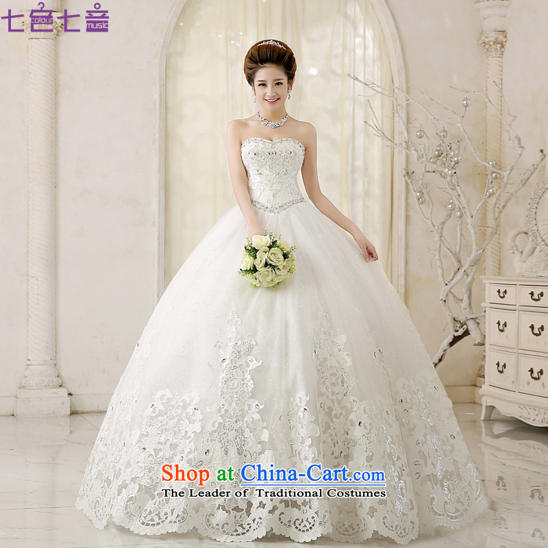 7 Color 7 tone won the 2014 summer edition new bride white to align the Sau San Diamond Ms. Mary Magdalene chest wedding dresses H029 White M