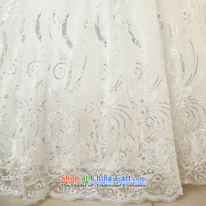 The new HIV wedding diamond heart-shaped anointed chest lace on chip petticoats straps marriages to align the wedding Korean H-46 Sau San  Miele HIV M white , , , shopping on the Internet