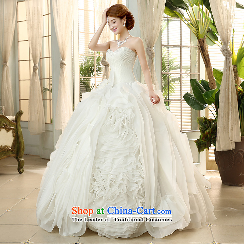The HIV 2015 Spring/Summer wedding dresses and chest of nostalgia for the integrated Sau San with Korean sweet princess bon bon skirt H-44 White XL, HIV Miele shopping on the Internet has been pressed.
