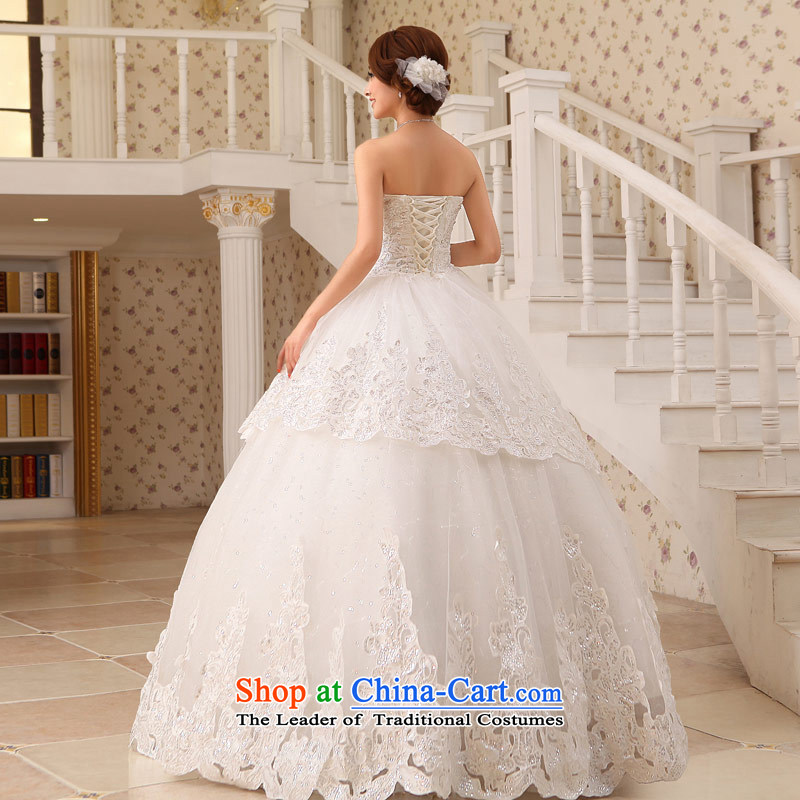 Love of the overcharged Korean large wedding lace 2014 anointed chest princess wedding video thin white wedding XS, love of the overcharged shopping on the Internet has been pressed.