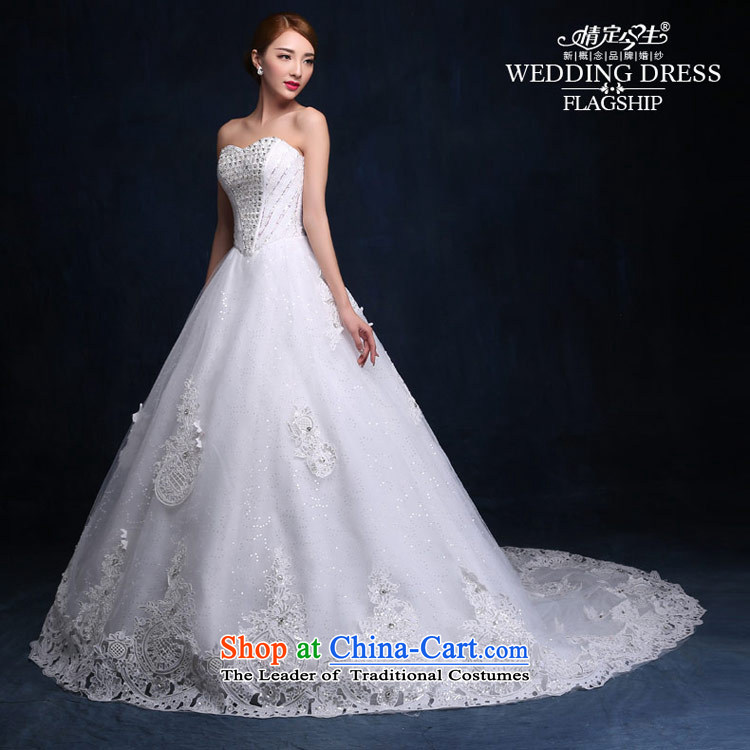 Love of the overcharged 3 m deluxe and legal tail wedding Korean version of the new Large 2015 V-Neck sweet Princess Bride diamond lace white S picture, prices, brand platters! The elections are supplied in the national character of distribution, so action, buy now enjoy more preferential! As soon as possible.