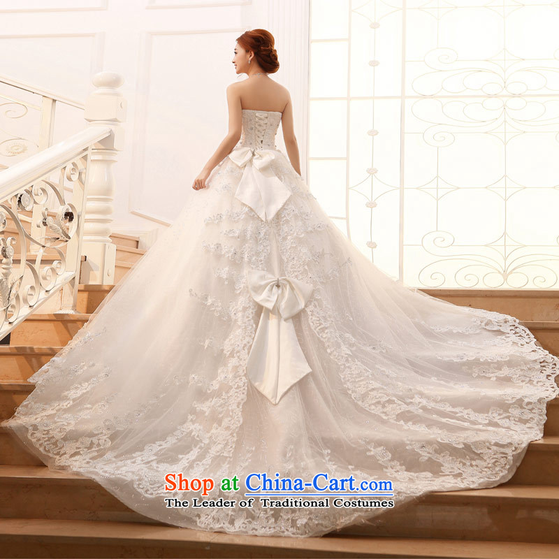 Love of the life of the new 2015 diamond sweet straps and chest Korean Princess twine bow knot tail wedding female m White S love of the overcharged shopping on the Internet has been pressed.