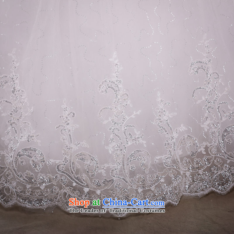 Love of the overcharged wedding dresses 2015 new alignment with Chest Korean elegant wedding dresses and stylish lace of European root yarn bon bon skirt White M love of the overcharged shopping on the Internet has been pressed.