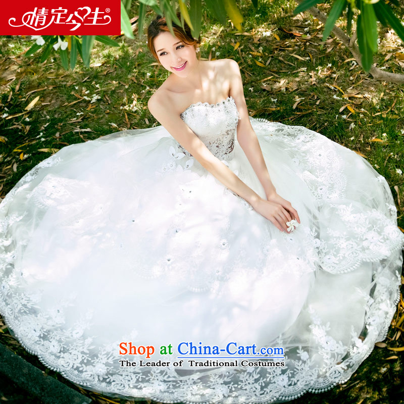 Love of the brainstorming session in spring and summer 2015 women white bride to align the new Korean chest wiped retro wedding dresses and stylish lace white, the concept of special tailor-made love of the overcharged shopping on the Internet has been pr