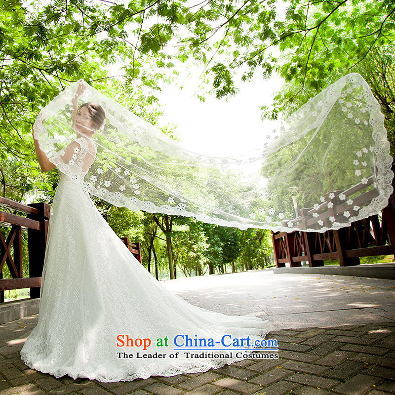 Love of the overcharged by 2015 new wedding dresses Korean video thin wiping the Chest Sau San crowsfoot tail white lace Foutune of type m White XXL, love of the overcharged shopping on the Internet has been pressed.