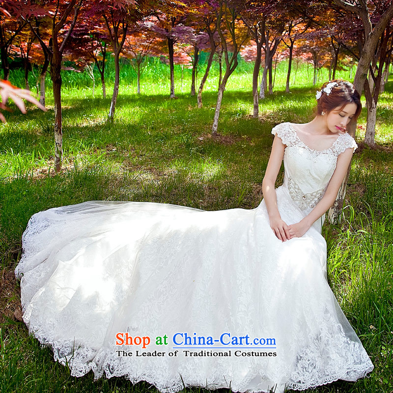 Love of the overcharged by 2015 new wedding dresses Korean video thin wiping the Chest Sau San crowsfoot tail white lace Foutune of type m White XXL, love of the overcharged shopping on the Internet has been pressed.