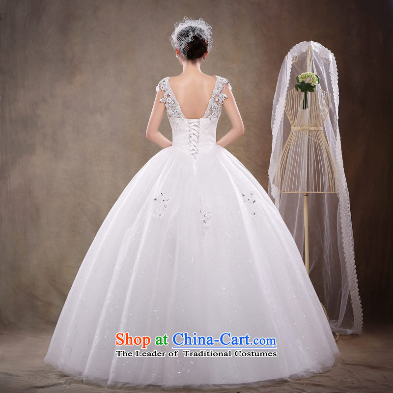 Love of the brainstorming session in the spring 2015 women white bride to align the new Korean light retro V-Neck wedding dress stylish lace, lady OSCE white yarn , L, of the root of this life , , , shopping on the Internet
