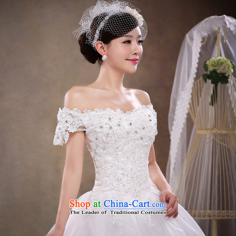 Love of the overcharged Wedding 2015 new Korean word stylish Sweet shoulder to align the Princess Bride video skirt lace thin Foutune of Princess skirt white XXXL,-love of the overcharged shopping on the Internet has been pressed.
