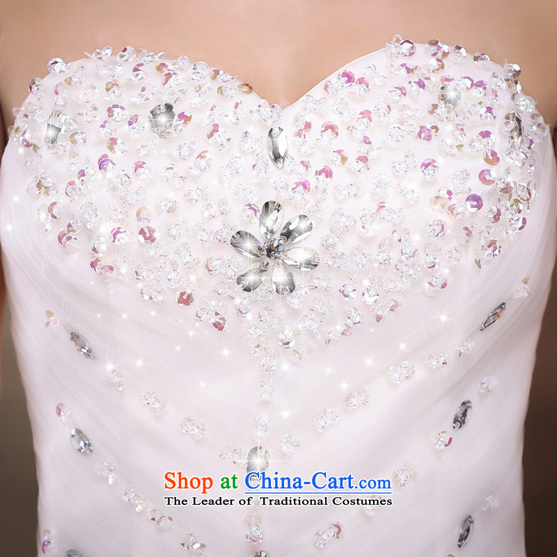 Love of the life of the new 2015 Korean brides to align the white slim body diamond wiping the chest wedding dress shoring princess sweet Foutune of video thin white women wedding dress , love of the overcharged shopping on the Internet has been pressed.
