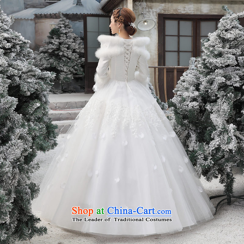 Love of the overcharged winter wedding dresses winter 2015 new Korean winter gross for thick winter of long-sleeved) Cotton White XS, love of the overcharged shopping on the Internet has been pressed.
