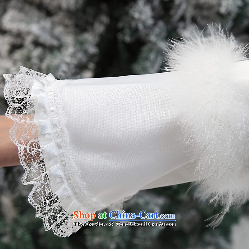Love of the overcharged Korean wedding dresses new Word 2015 shoulder white autumn and winter thick marriages Foutune of large white marriage solemnisation S love of the overcharged shopping on the Internet has been pressed.
