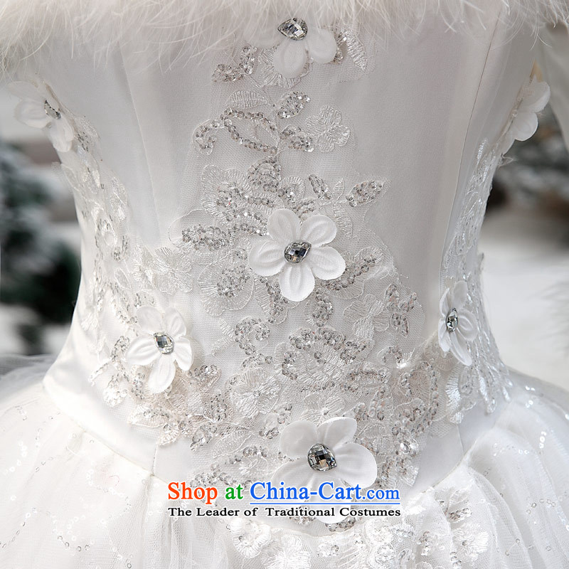 Love of the overcharged wedding dresses new 2015 Korean wiping the chest white autumn and winter Korean marriages to align the drag and drop white S love of the overcharged shopping on the Internet has been pressed.