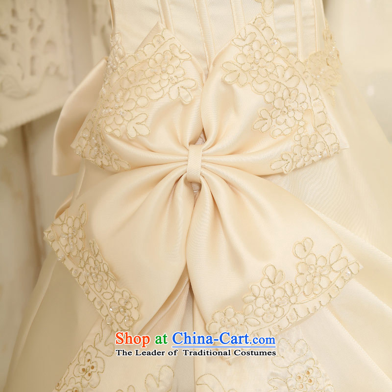 Love of the overcharged wedding dresses new 2015 Korean alignment with Chest Korean sweet summer, Bow Tie Foutune of type wedding dress champagne color XXL, love of the overcharged shopping on the Internet has been pressed.