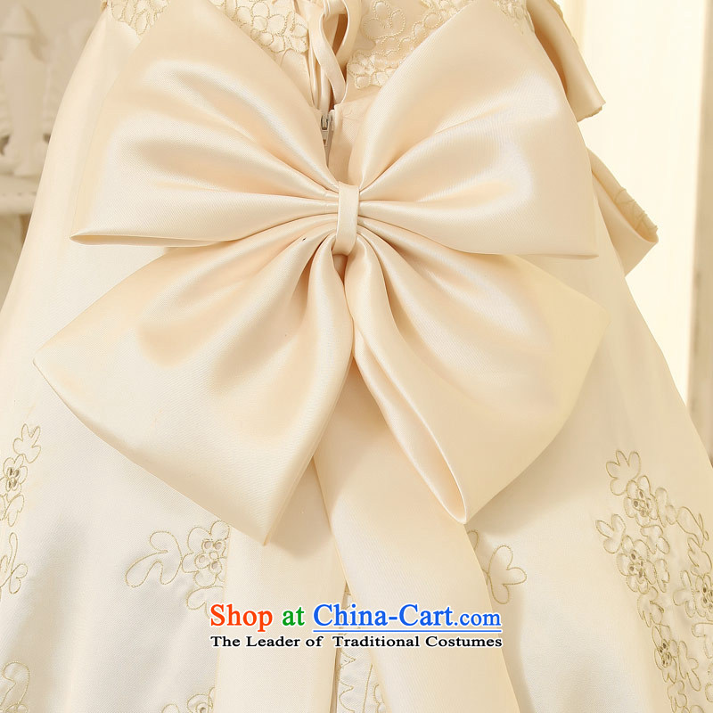Love of the overcharged wedding dresses new 2015 Korean alignment with Chest Korean sweet summer, Bow Tie Foutune of type wedding dress champagne color XXL, love of the overcharged shopping on the Internet has been pressed.