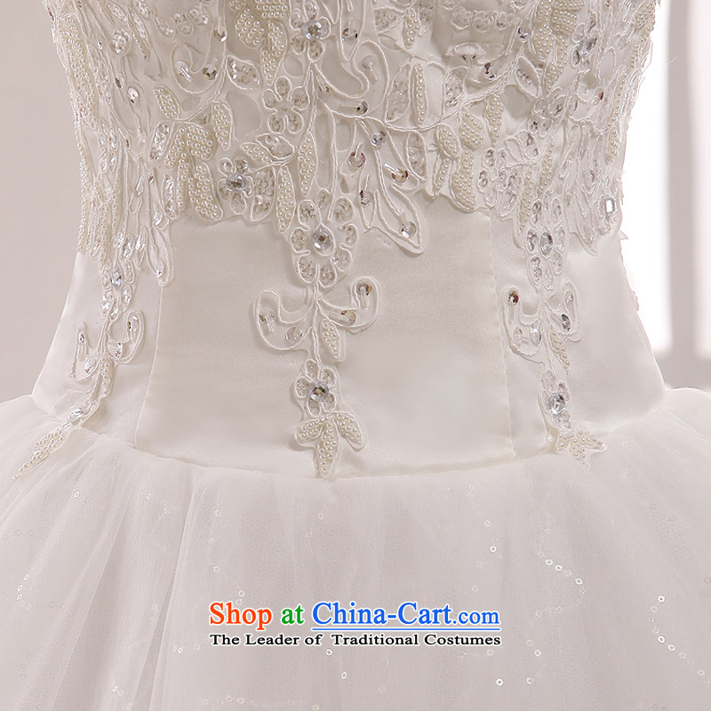 Embroidered Bride Korean top wedding, sweet Princess Mary Magdalene chest to wedding embroidery upscale wedding white L code 2 feet 1 Suzhou shipment, waist embroidered bride shopping on the Internet has been pressed.