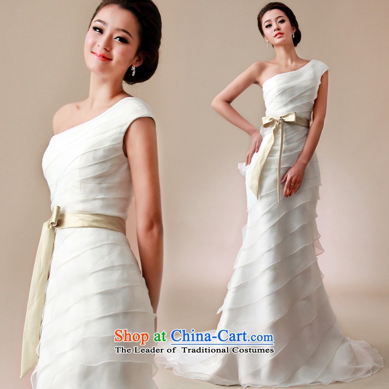 2014 new wedding shoulder tail small crowsfoot video thin bride wedding dresses XL, Love Returning package so-pang , , , shopping on the Internet