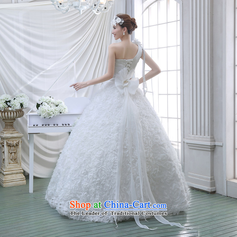 Flower Angel Cayman 2014 New Princess Korean edition shoulder spring and summer fun finalities marriages wedding dresses shoulder white flower-ki (S DUOQIMAN shopping on the Internet has been pressed.)