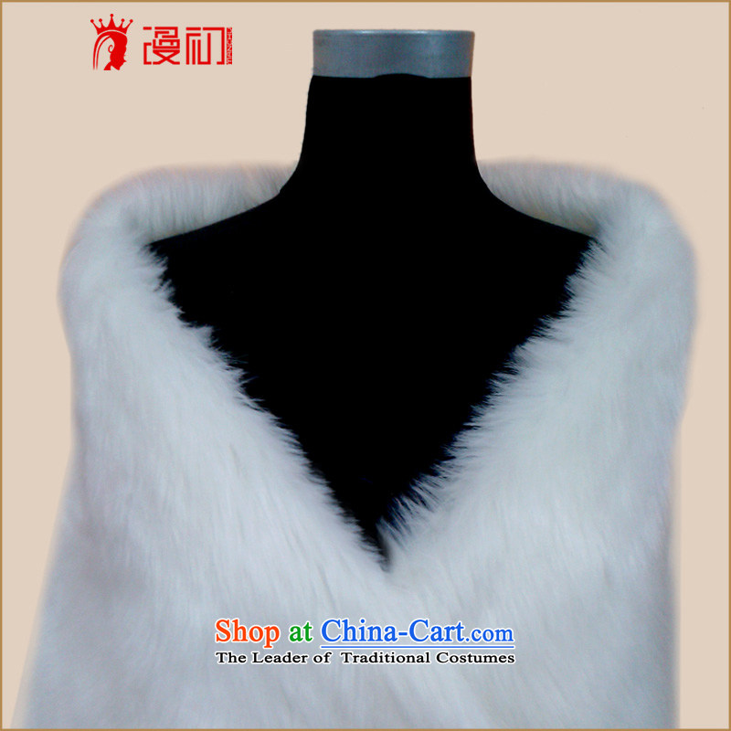 In the early 2015 new man rabbit wool shawl marriages warm shawl oversized ultra long thick hair shawl White