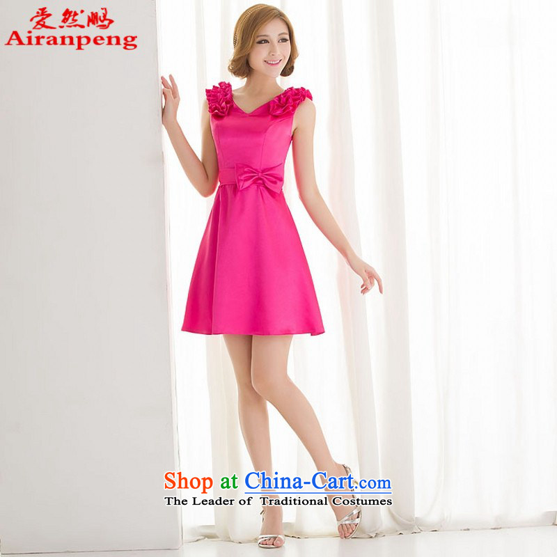 Love So Peng New 2014 bridesmaid short, wipe the Chest Siao dress skirt marriages wedding dinner drink dress zip package, returning red XL love so Peng (AIRANPENG) , , , shopping on the Internet