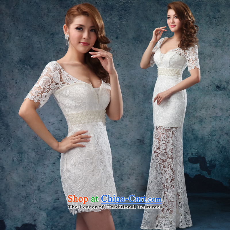 2014 new wedding dress in cuff wedding dresses fluoroscopy manually Staple Length Of Pearl Pink dresses bridesmaid long customer to do not returning the size to love, so Pang , , , shopping on the Internet