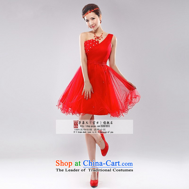 Love So Peng shoulder the new 2014 bride wedding dress Korean version thin red bride small dress bows Dress Short) package, Love Returning XL so AIRANPENG Peng () , , , shopping on the Internet