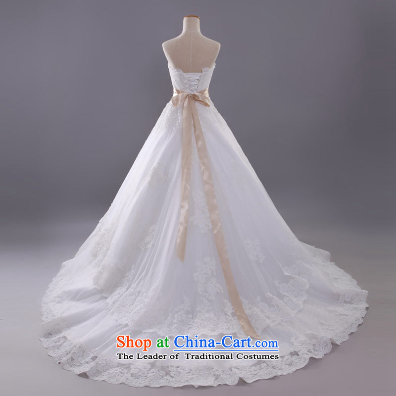 Love of the overcharged by 2015 the new Korean style wedding dresses and tail chest skirt bride lace marriage female tail of the love of the overcharged.... XXXL, shopping on the Internet