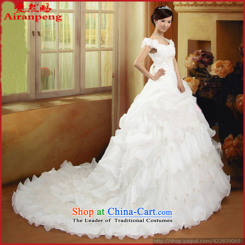 The Korean version of love so Peng dress 2014 new Korean Princess Wedding Korean word trailing shoulder 811 graphics thin photography need to do not XXL returning
