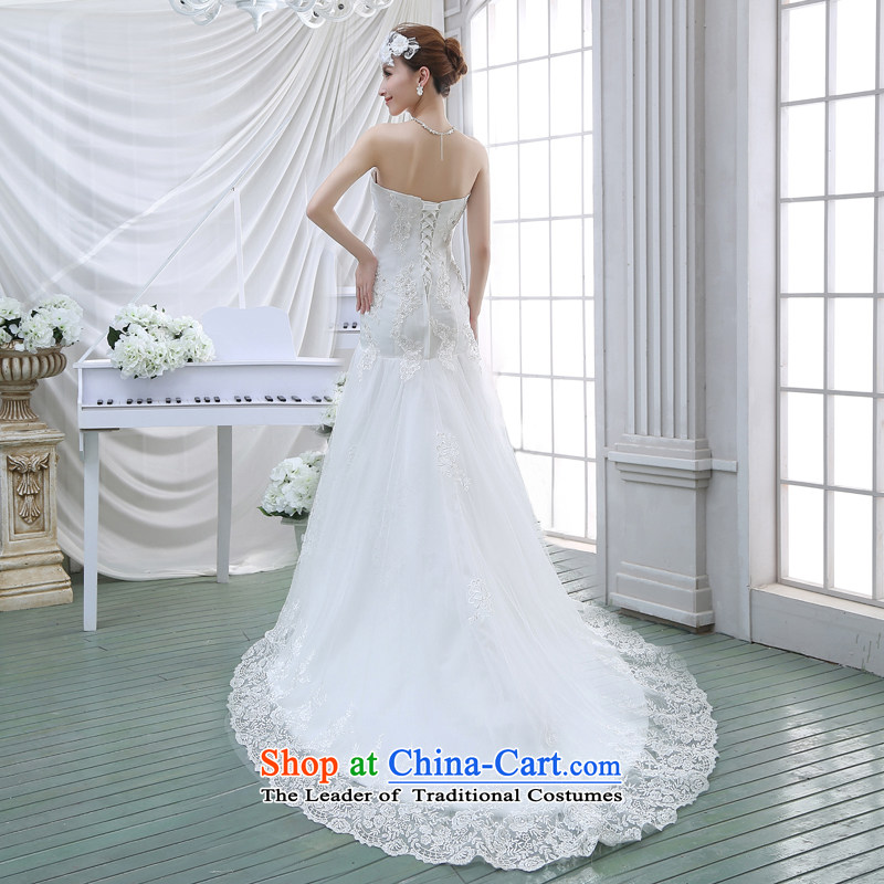 The 2014 summer wedding dresses, Korean anointed chest graphics skinny tail wedding lace straps princess wedding flower-ki (L, DUOQIMAN shopping on the Internet has been pressed.)