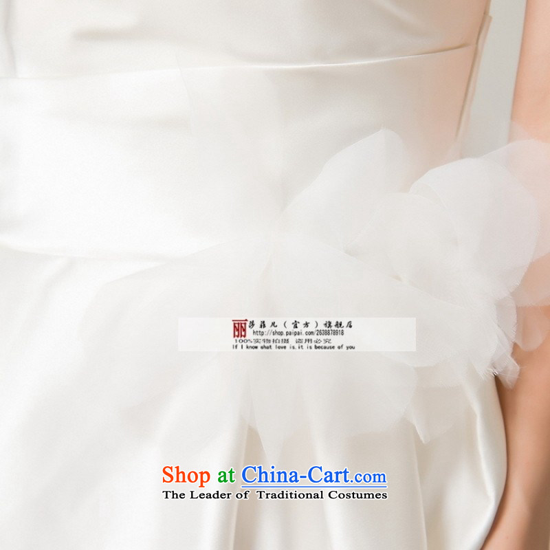 Love So Peng Liu Shih poem Beveled Shoulder dress white flowers of the Korean version of marriage bridesmaid bows performances to host evening dresses need to skirt XXL not returning, love so AIRANPENG Peng () , , , shopping on the Internet