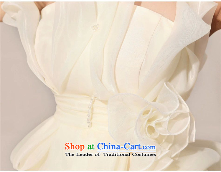 Shez&live women bride bridesmaid wedding dress bows services evening dress Korean short, wedding celebration banquet moderator bon bon champagne color XL Photo, prices, brand platters! The elections are supplied in the national character of distribution, so action, buy now enjoy more preferential! As soon as possible.