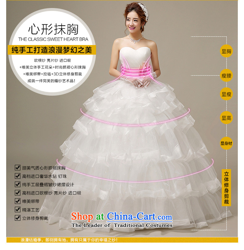 Hiv Miele wedding dresses summer 2015) heart-shaped flower manually chest anointed Sau San video thin layer stack bon bon creases dress straps H-51 White XL Photo, prices, brand platters! The elections are supplied in the national character of distribution, so action, buy now enjoy more preferential! As soon as possible.