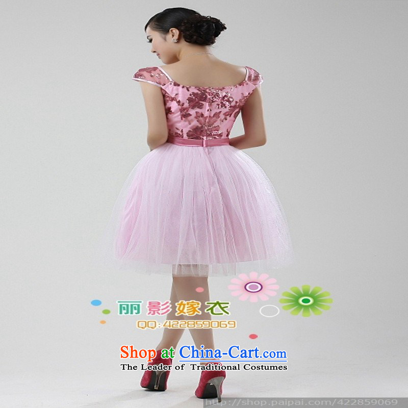 Love So Peng pink video thin shoulders a field shoulder package princess bon bon skirt small dress bridesmaids short of dress A096 pink customer to do not returning the size to love, so Peng (AIRANPENG) , , , shopping on the Internet