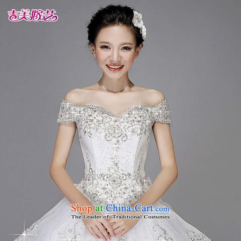 Pre-sale - wedding dresses Kyrgyz-american married arts new 2015 Korean word princess shoulder on chip beads to align HS7529 wedding white 15 day shipping XXL, Kyrgyz-american married arts , , , shopping on the Internet