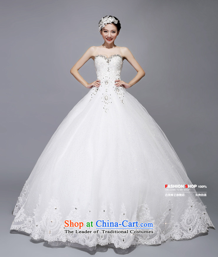 Wedding dress Kyrgyz-american married arts new 2015 Princess Korean anointed chest to align the water drilling HS7535 XXXL white wedding pictures, prices, brand platters! The elections are supplied in the national character of distribution, so action, buy now enjoy more preferential! As soon as possible.