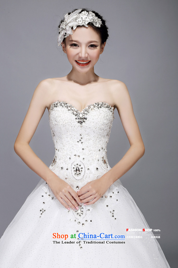 Wedding dress Kyrgyz-american married arts new 2015 Princess Korean anointed chest to align the water drilling HS7535 XXXL white wedding pictures, prices, brand platters! The elections are supplied in the national character of distribution, so action, buy now enjoy more preferential! As soon as possible.