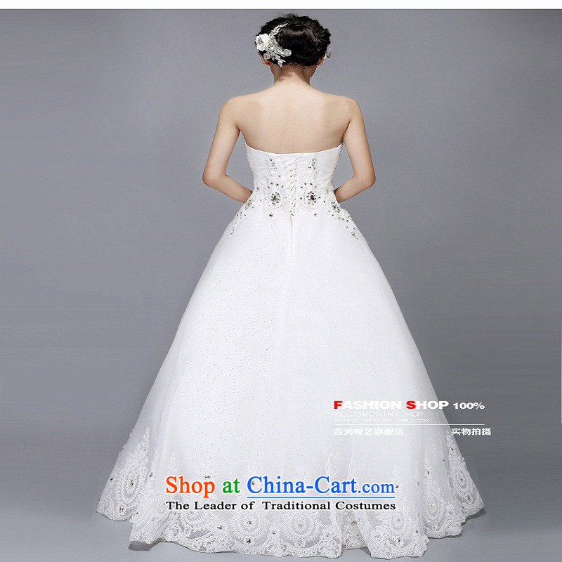 Wedding dress Kyrgyz-american married arts new 2015 Princess Korean anointed chest to align drill HS7535 water wedding white XXXL, Kyrgyz-american married arts , , , shopping on the Internet