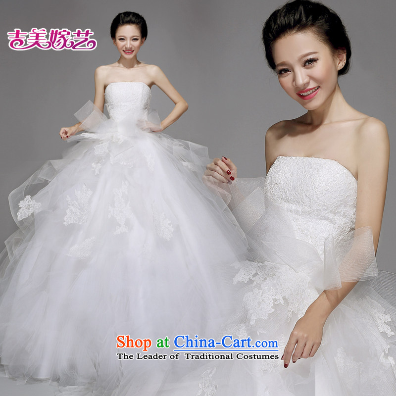 Wedding dress Kyrgyz-american married arts new 2015 Princess Korean anointed chest lace HT7501 trailing white XXXL bride Wedding