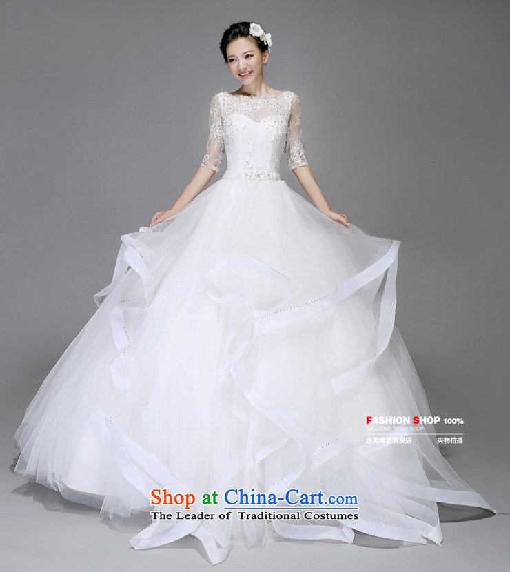 Wedding dress Kyrgyz-american married arts new 2015 Korean word princess shoulder on chip beads to align HS7560 White XXL pictures wedding, prices, brand platters! The elections are supplied in the national character of distribution, so action, buy now enjoy more preferential! As soon as possible.