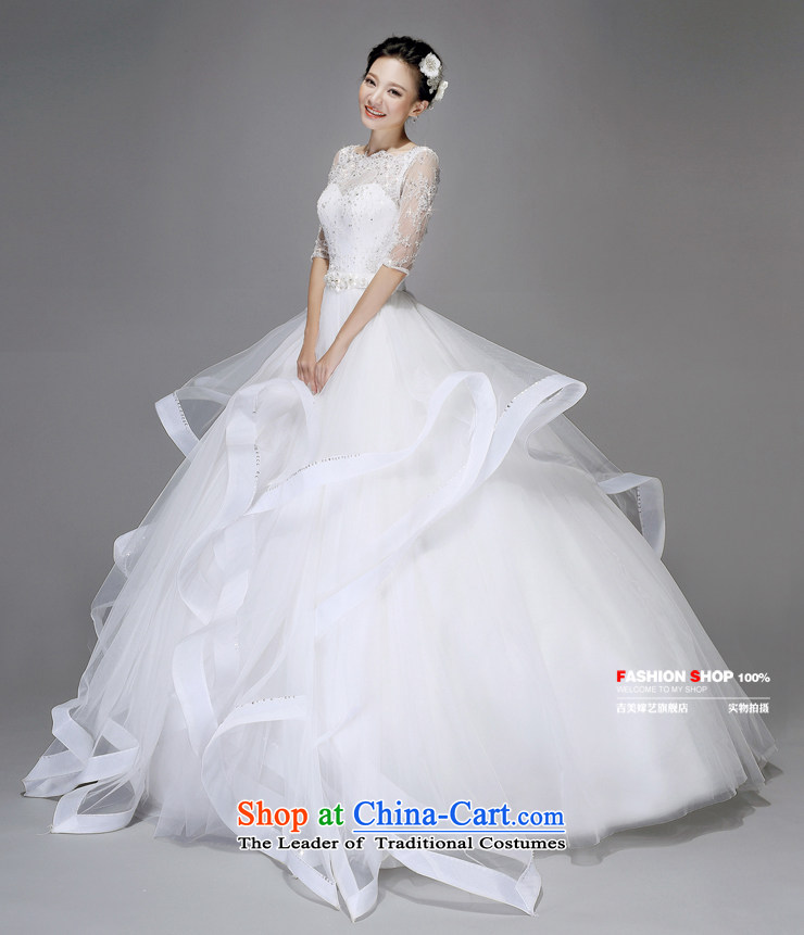 Wedding dress Kyrgyz-american married arts new 2015 Korean word princess shoulder on chip beads to align HS7560 White XXL pictures wedding, prices, brand platters! The elections are supplied in the national character of distribution, so action, buy now enjoy more preferential! As soon as possible.