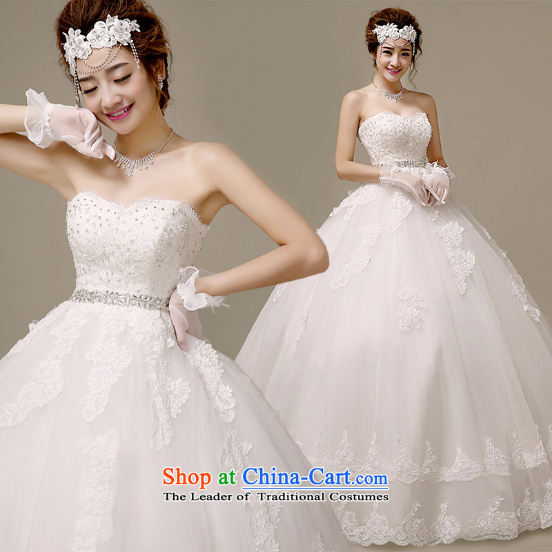 Hiv Miele wedding dresses 2015 new Korean brides wedding lace flowers and chest straps to align graphics Sau San thin H-50 yarn White M, the princess of the , , , shopping on the Internet