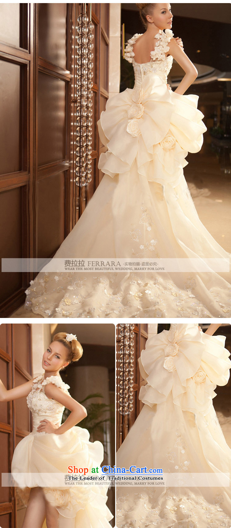 Ferrara  2015 new western front stub after flowers wedding dresses spring short tails long after the girl champagne color L Suzhou shipment picture, prices, brand platters! The elections are supplied in the national character of distribution, so action, buy now enjoy more preferential! As soon as possible.