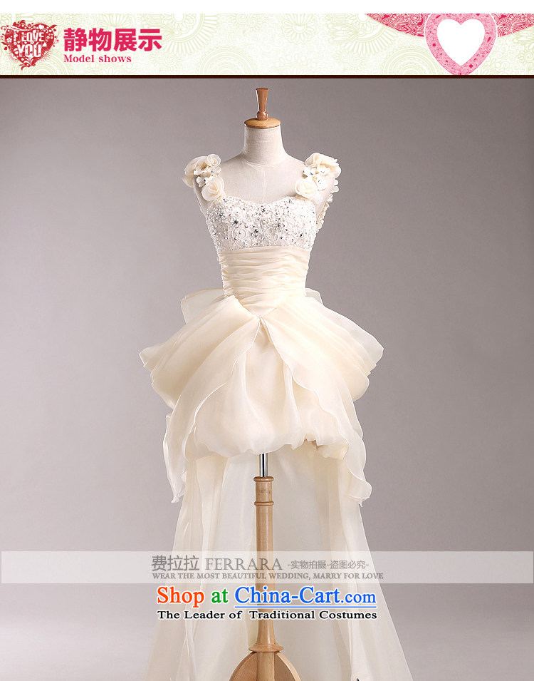 Ferrara  2015 new western front stub after flowers wedding dresses spring short tails long after the girl champagne color L Suzhou shipment picture, prices, brand platters! The elections are supplied in the national character of distribution, so action, buy now enjoy more preferential! As soon as possible.