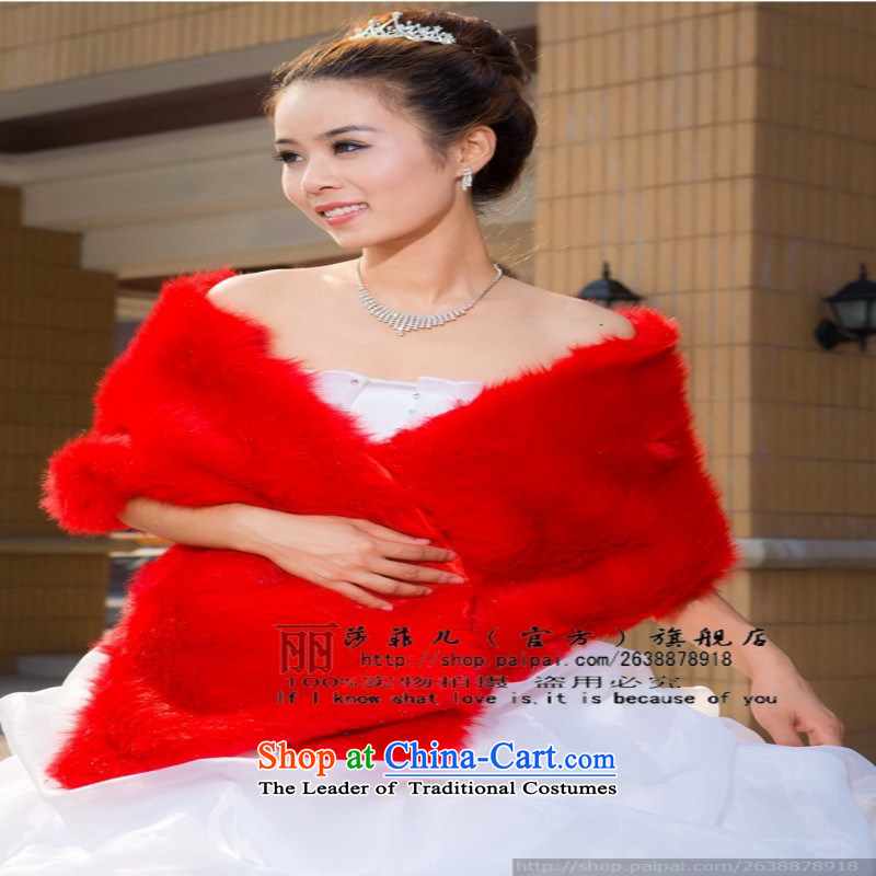 The timeout value ~ minimalist warm bride wild shawl plush shawl PJ-0001 red, love so Peng (AIRANPENG) , , , shopping on the Internet