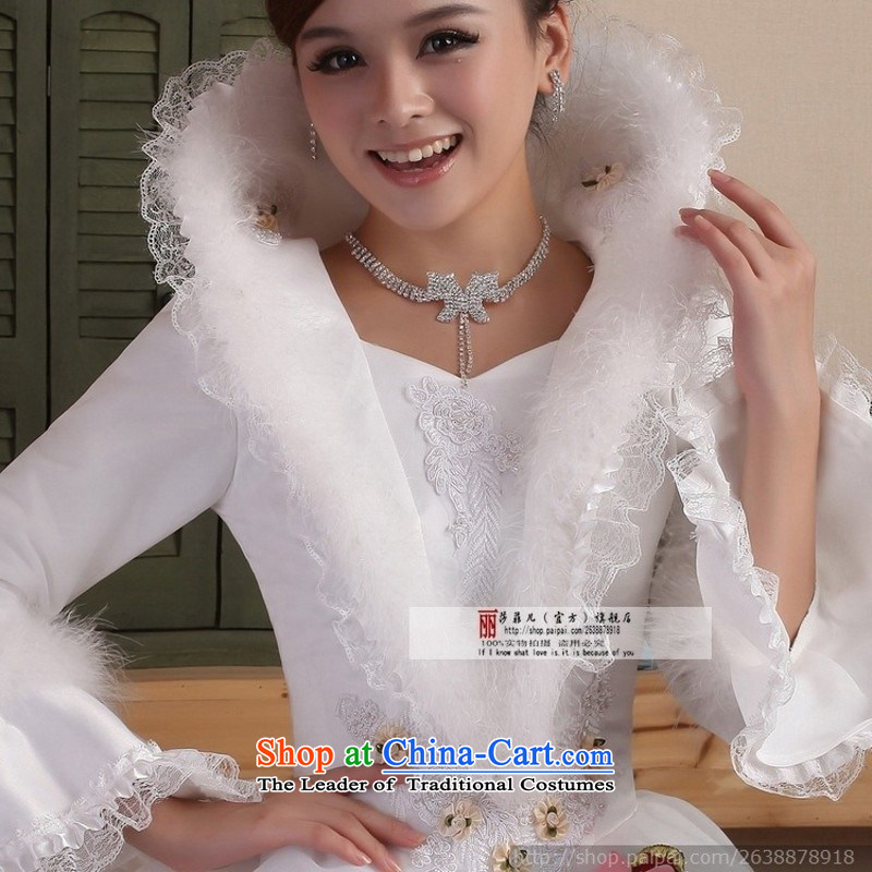 Winter wedding new 2014 Korean wedding dresses long-sleeved plus cotton winter wedding package returning white L, love so Peng (AIRANPENG) , , , shopping on the Internet