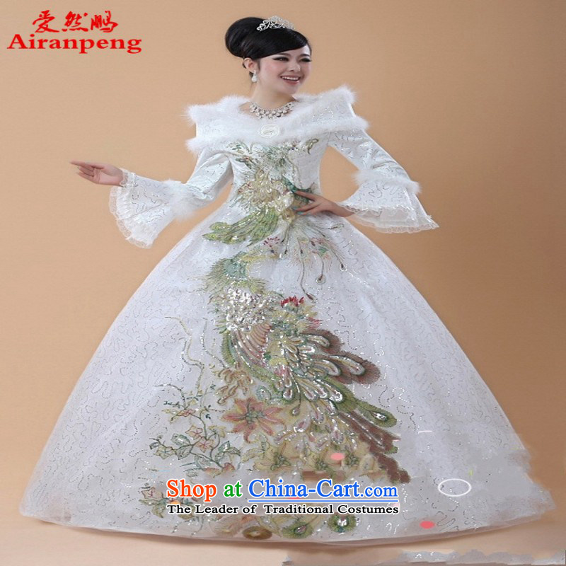 Love So New Peng cotton winter wedding bride winter) red phoenix bridal dresses video thin winter Wedding Package, returning L red love so Peng (AIRANPENG) , , , shopping on the Internet