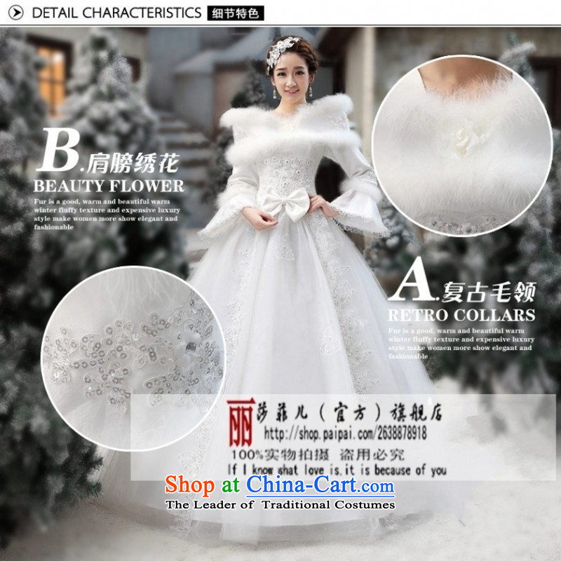 The strap winter wedding dresses winter 2014 new Korean wedding winter long-sleeved gross for thick winter, L, Love Returning package so Peng (AIRANPENG) , , , shopping on the Internet