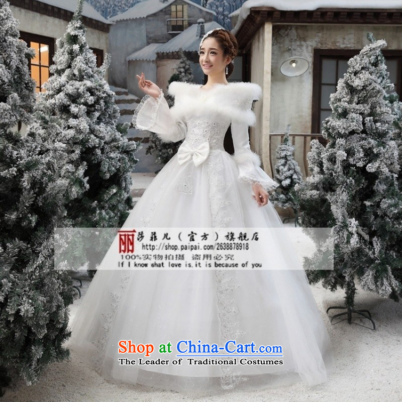 The strap winter wedding dresses winter 2014 new Korean wedding winter long-sleeved gross for thick winter, L, Love Returning package so Peng (AIRANPENG) , , , shopping on the Internet