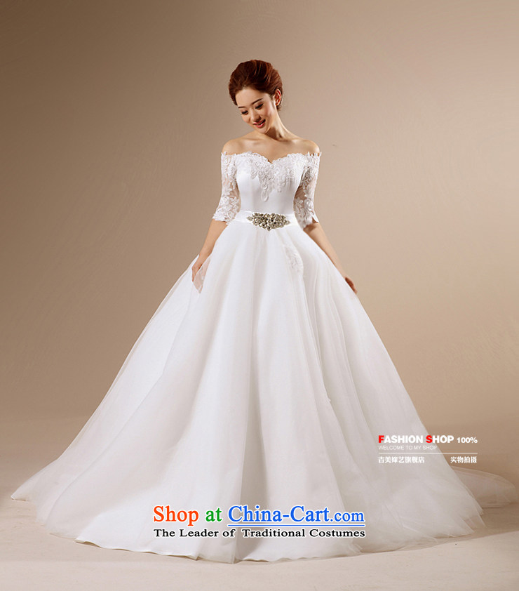Wedding dress Kyrgyz-american married a NEW 2015 arts field shoulder princess skirt HT7135 tail bride wedding White M pictures, prices, brand platters! The elections are supplied in the national character of distribution, so action, buy now enjoy more preferential! As soon as possible.