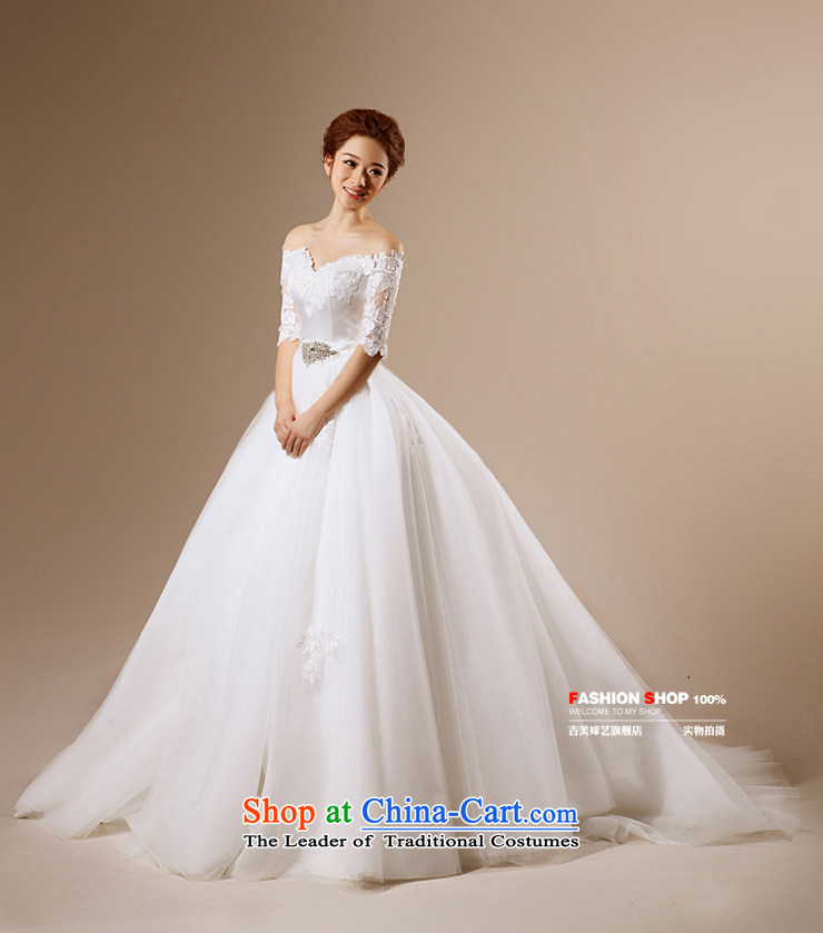 Wedding dress Kyrgyz-american married a NEW 2015 arts field shoulder princess skirt HT7135 tail bride wedding White M pictures, prices, brand platters! The elections are supplied in the national character of distribution, so action, buy now enjoy more preferential! As soon as possible.